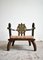 Lounge Chair in Oak With Carved Details by Ettore Zaccari, Italy, 1910 20