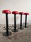 Mid-Century Bar Stools in Red Vinyl, 1960s, Set of 2, Image 8
