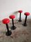 Tabourets de Bar Mid-Century en Vinyle Rouge, 1960s, Set de 2 10