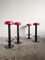 Mid-Century Bar Stools in Red Vinyl, 1960s, Set of 2 9