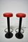 Mid-Century Bar Stools in Red Vinyl, 1960s, Set of 2 4