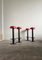 Mid-Century Bar Stools in Red Vinyl, 1960s, Set of 2, Image 11