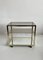 Minimalist Bar Service Trolley in Brass & Glass, 1970s, Image 3