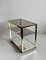 Minimalist Bar Service Trolley in Brass & Glass, 1970s, Image 11