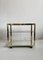 Minimalist Bar Service Trolley in Brass & Glass, 1970s, Image 1