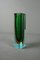 Green & Yellow Sommerso Murano Glass Block Vase by Mandruzzato, Image 1