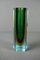 Green & Yellow Sommerso Murano Glass Block Vase by Mandruzzato 3