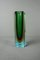 Green & Yellow Sommerso Murano Glass Block Vase by Mandruzzato 2