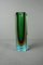 Green & Yellow Sommerso Murano Glass Block Vase by Mandruzzato, Image 2