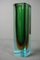 Green & Yellow Sommerso Murano Glass Block Vase by Mandruzzato 4