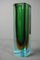 Green & Yellow Sommerso Murano Glass Block Vase by Mandruzzato, Image 4