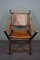 Vintage Leather & Wood Side Chair 2