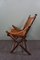 Vintage Leather & Wood Side Chair 5