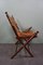 Vintage Leather & Wood Side Chair, Image 3