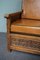 Sheep Leather Armchair with Carved Wood, Image 6