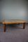 Mid-Century Wooden Coffee Table with Marble Top 1