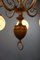 Art Deco Pendant Lamp with Marbled Opaline Glass Globes 6