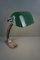 Art Deco Emaille Bank oder Notar Lampe 1