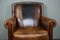 Fauteuil en Cuir de Mouton Marron 5