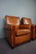 Art Deco Sheep Leather Armchairs, Set of 2 7