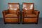 Art Deco Sheep Leather Armchairs, Set of 2 1