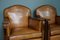 Art Deco Sheep Leather Armchairs, Set of 2 10