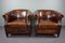 Sheep Leather Club Chairs, Set of 2 2