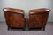 Sheep Leather Club Chairs, Set of 2 3