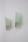 Vintage Wall Lamps in Light Green Glass and Brass, Set of 2 9