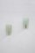 Vintage Wall Lamps in Light Green Glass and Brass, Set of 2 1