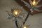 Floor or Table Lamp in Bronze with 3 Large Open Flowers 3