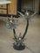 Floor or Table Lamp in Bronze with 3 Large Open Flowers 8