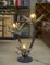 Floor or Table Lamp in Bronze with 3 Large Open Flowers 7