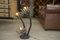 Floor or Table Lamp in Bronze with 3 Large Open Flowers 14