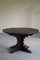 Mid-Century French Modern Brutalist Round Dining Table in Solid Pine, 1940s 1