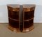 Walnut Veneer Corner Cabinets, 1940, Set of 2 5