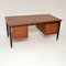 Vintage Wood and Brass Desk, 1960s 11