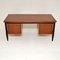 Vintage Wood and Brass Desk, 1960s 12