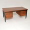 Vintage Wood and Brass Desk, 1960s 1