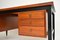 Vintage Schreibtisch aus Holz & Messing, 1960er 4