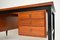 Vintage Wood and Brass Desk, 1960s 4