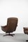 Mid-Century Modern Scandinavian Brown Leather Swivel Chairs from Göte Möbler, 1960s, Set of 2 7