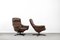 Mid-Century Modern Scandinavian Brown Leather Swivel Chairs from Göte Möbler, 1960s, Set of 2 5