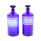 Early 20th Century French Cobalt Blue Apothecary Bottles, Set of 2, Image 4