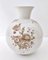 Vintage Ivory Ceramic Vase with Brown Floral Details from Rosenthal, Italy 1