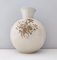 Vintage Ivory Ceramic Vase with Brown Floral Details from Rosenthal, Italy 5