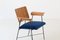 Mid-Century Italian Bentwood Teak & Blue Velvet Armchair, 1950s 7