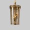 Vintage Glass and Brass Engraved Lantern, 1960s 3