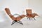P40 Lounge Chairs in Cognac Leather by Osvaldo Borsani for Tecno, 1960s, Set of 2 2