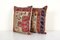 Turkish Soumac Red Kilim Cushion Covers, Set of 2 2